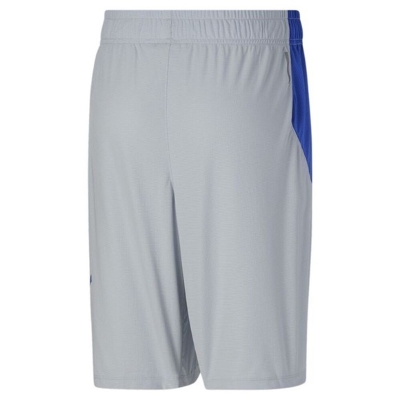 Puma Men's 10" Moisture Wicking Training Cat Shorts Grey/Blue- men short - Picture 5 of 10